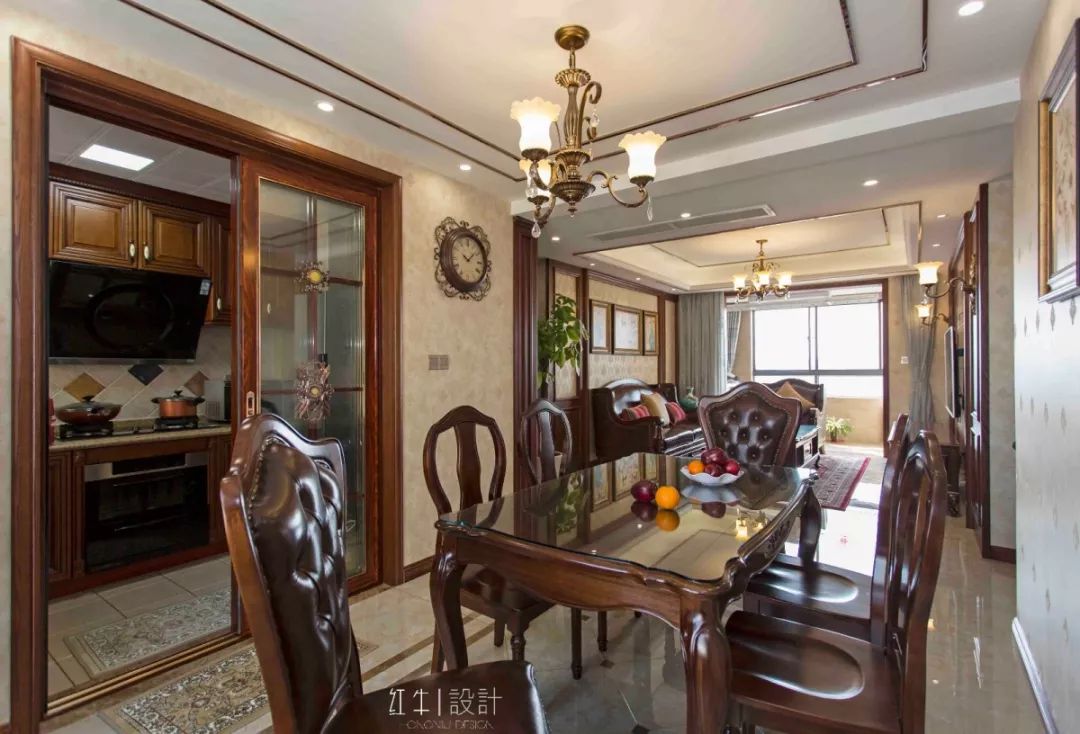 南京旭日爱上城115平米简美风格装修  喜欢深色家具的看过来03